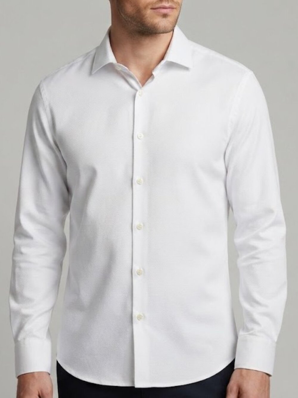 Michael Kors Classic White Slim Dress Shirt